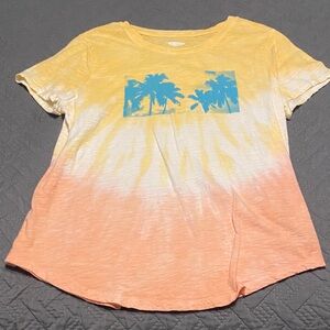 Tie Dye Palm Tree Old Navy T-Shirt - size L